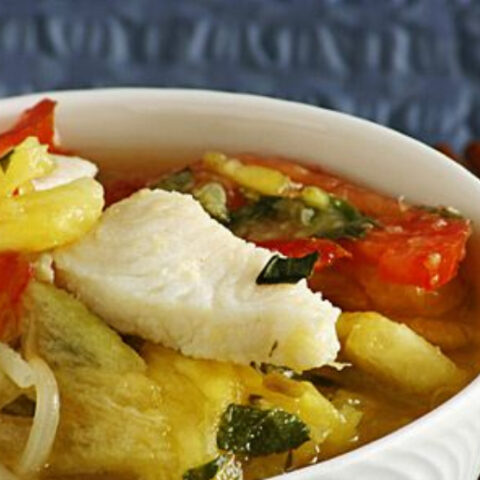 Canh Chua Ca (Vietnamese Sweet and Sour Fish and Pineapple Soup)