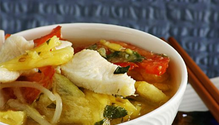 Canh Chua Ca (Vietnamese Sweet and Sour Fish and Pineapple Soup)