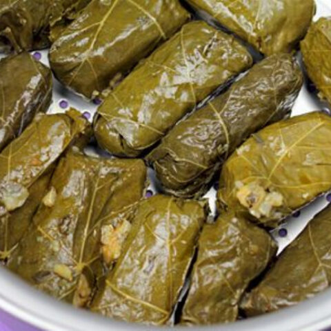 Meat Dolmades (Stuffed Grape Leaves Recipe)