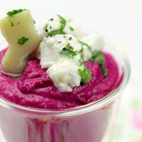 Beet Cream with Goat Cheese