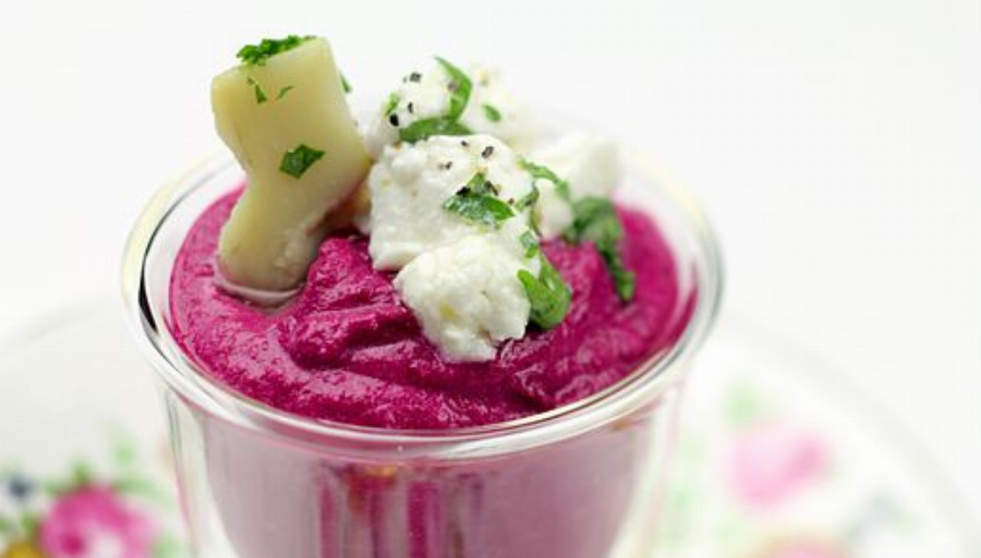 Beet Cream with Goat Cheese