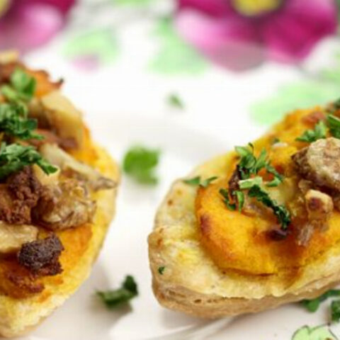 Pumpkin and Goat Cheese Tartlet Appetizers