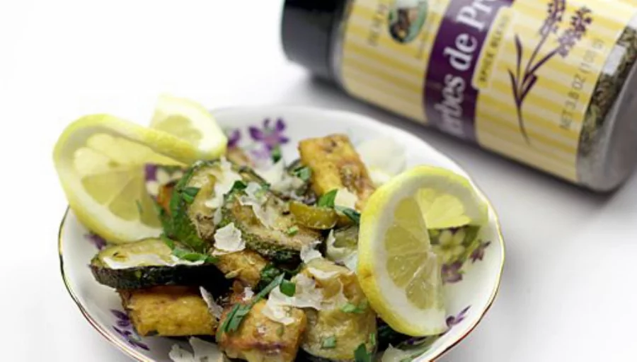 Zucchini with Parmesan and Croutons