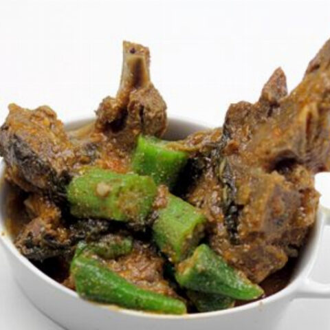 Korma Curry Recipe: Goat Meat with Okra