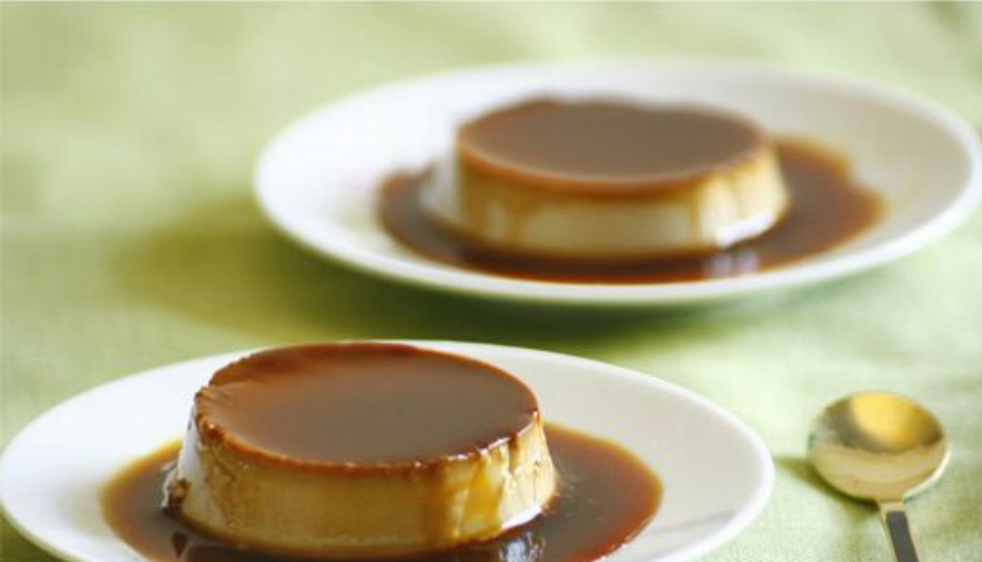 Coffee and Cardamom Flavored Creme Caramel