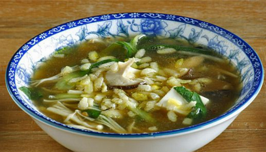 Vegetarian Sizzling Rice Soup