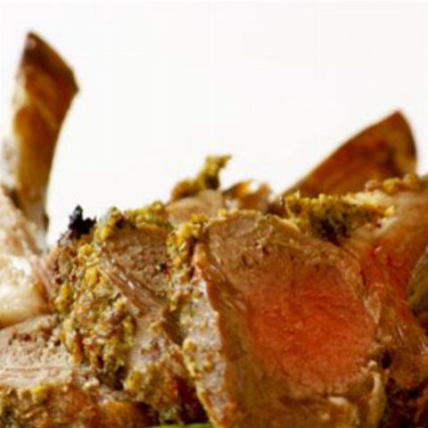 French Roasted Rack of Lamb with Lemon Persillade Crust