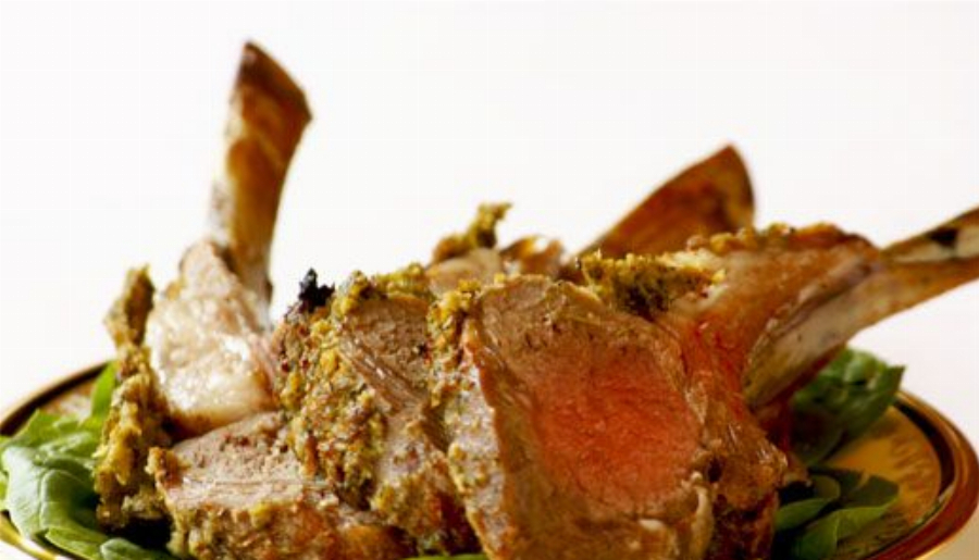 French Roasted Rack of Lamb with Lemon Persillade Crust