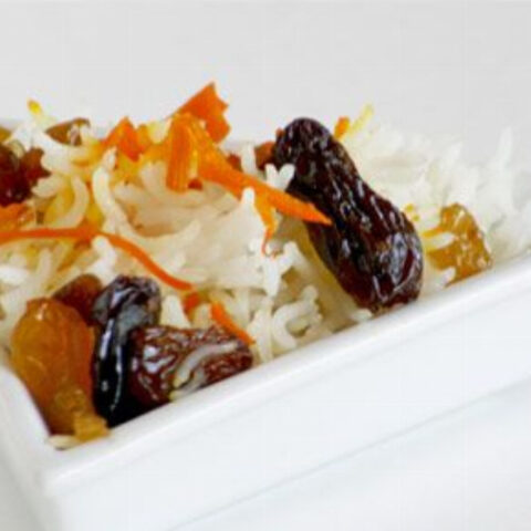 Persian Basmati Rice with Raisins and Saffron