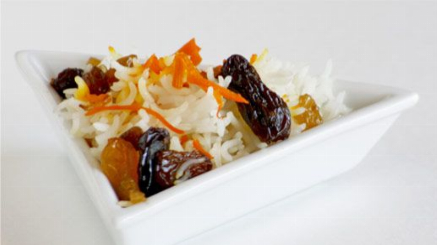 Persian Basmati Rice with Raisins and Saffron