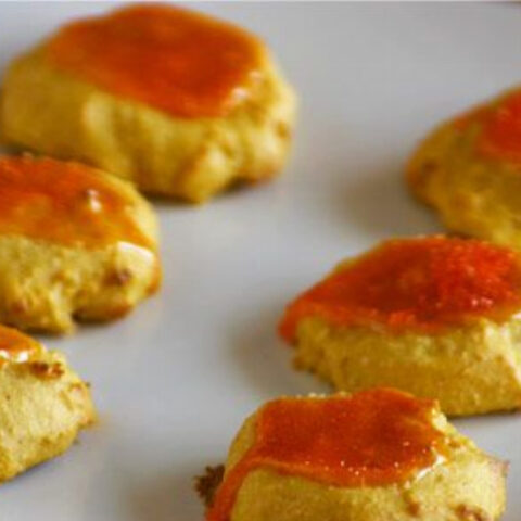 Pumpkin Ricotta Cookies with Carrot Icing