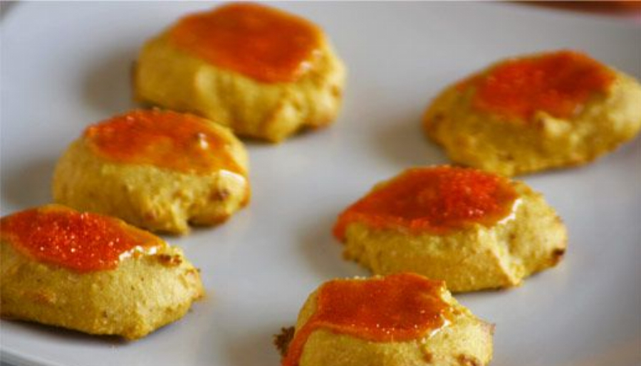 Pumpkin Ricotta Cookies with Carrot Icing