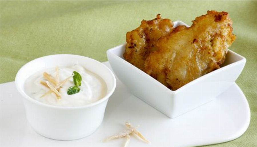 Vietnamese Deep Fried Banana Fritters with Ginger Coconut Mascarpone Sauce