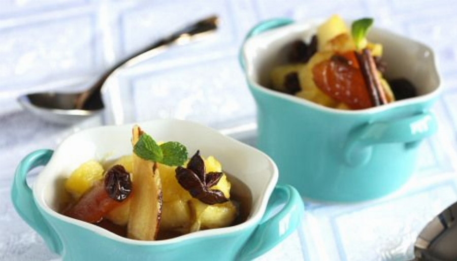 Pineapple and Persimmon Compote