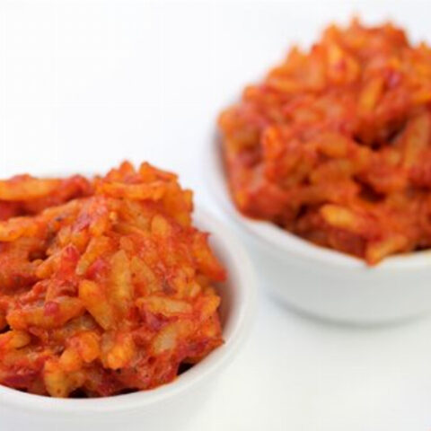 Roasted Red Pepper Risotto (Ajvar Recipe)