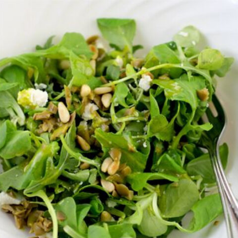 Arugula Salad with Pesto Vinaigrette