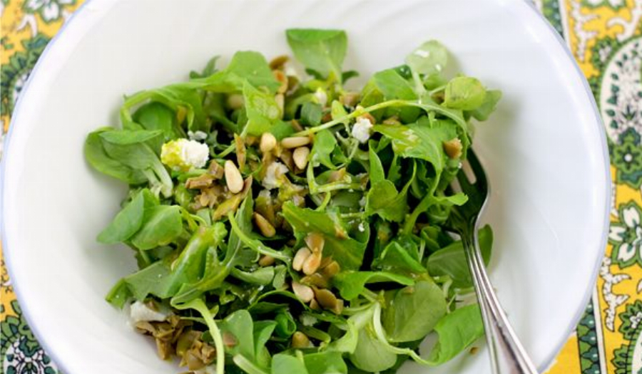 Arugula Salad with Pesto Vinaigrette