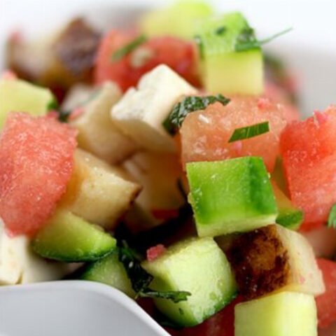 Watermelon Feta Salad with Jicama