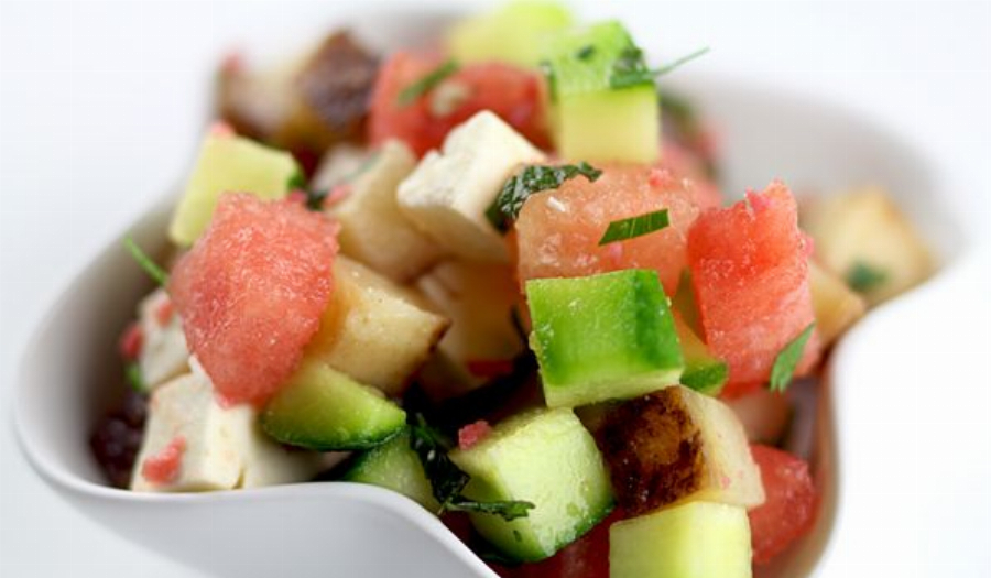 Watermelon Feta Salad with Jicama