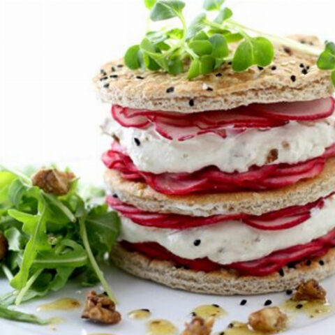 Radish and Goat Cheese Napoleon Recipe