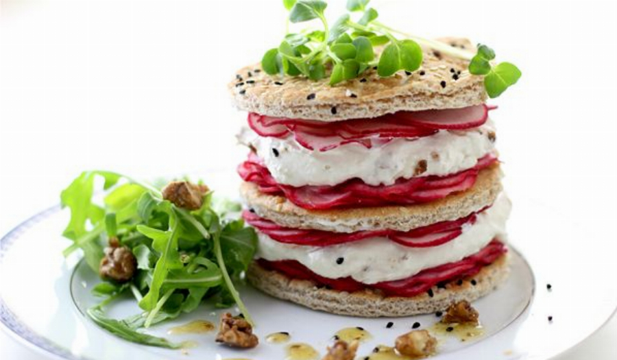 Radish and Goat Cheese Napoleon Recipe