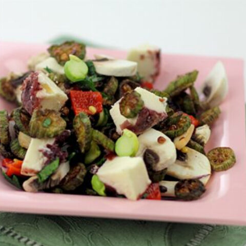 Fried Okra Salad Recipe