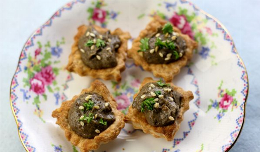 Grilled Eggplant Tartlet Recipe