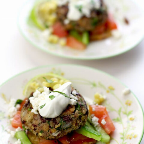 Red Kidney Bean Tostada with Nopales