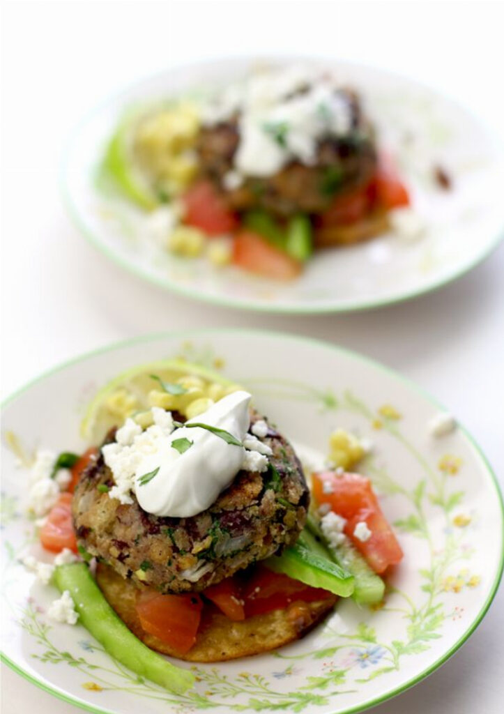 Red Kidney Bean Tostada with Nopales