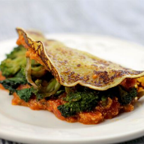 Kale and Broccoli Crepe Recipe