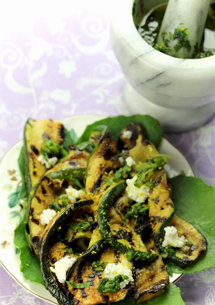 Grilled Zucchini with Chimichurri