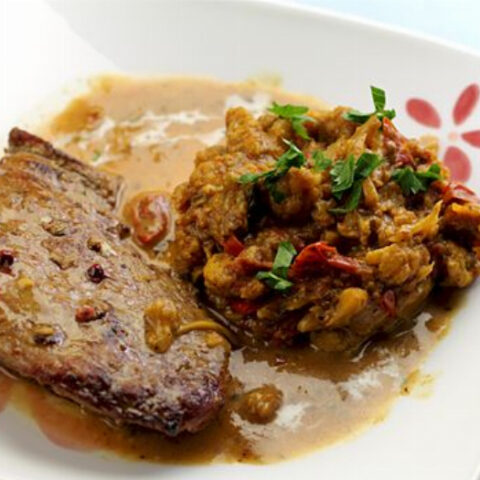 Veal Scallopini with Curried Cauliflower