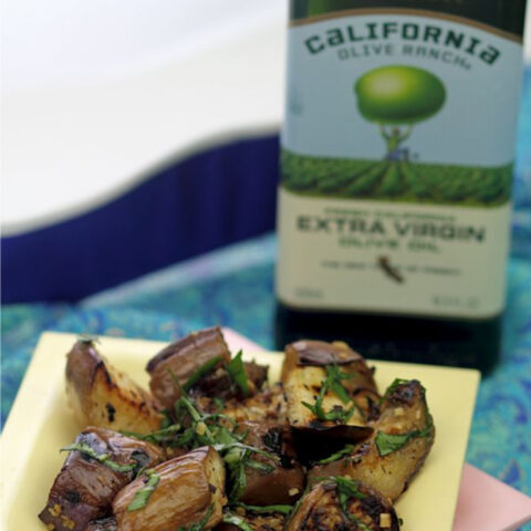 Grilled Eggplant Salad with Lemongrass Vinaigrette + A Giveaway!