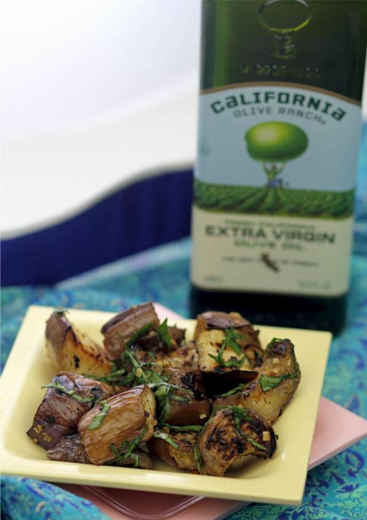 Grilled Eggplant Salad with Lemongrass Vinaigrette + A Giveaway!