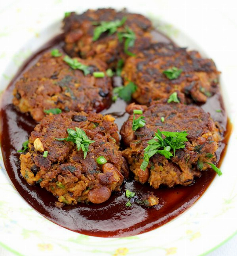 Scallion Kidney Bean Burger Recipe