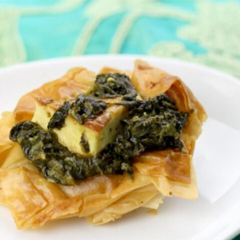 Indian-style Spinach Phyllo Cups