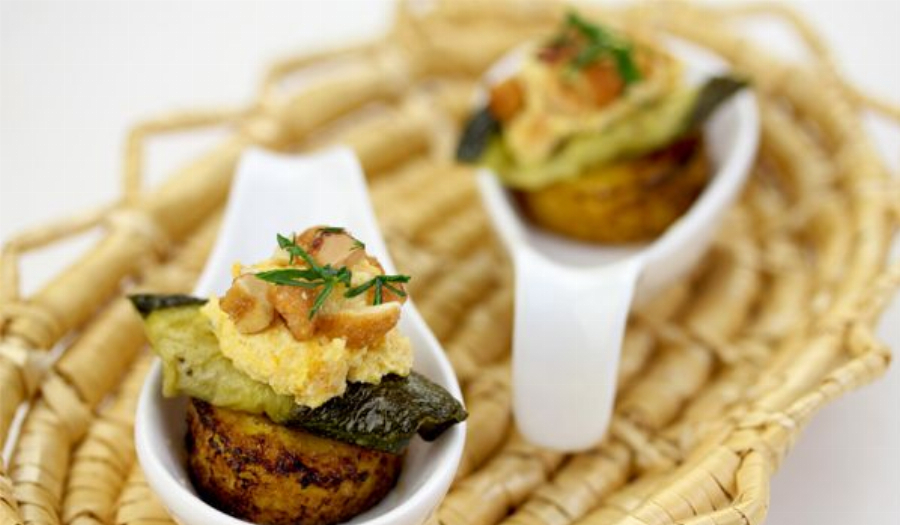 Butternut Squash Polenta Appetizers