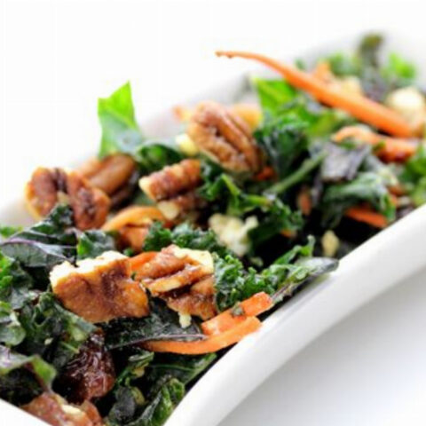 Kale Salad with Pomegranate Dressing