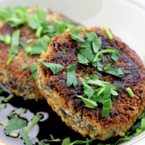 Vegetarian Homemade Black Turtle Bean Patties