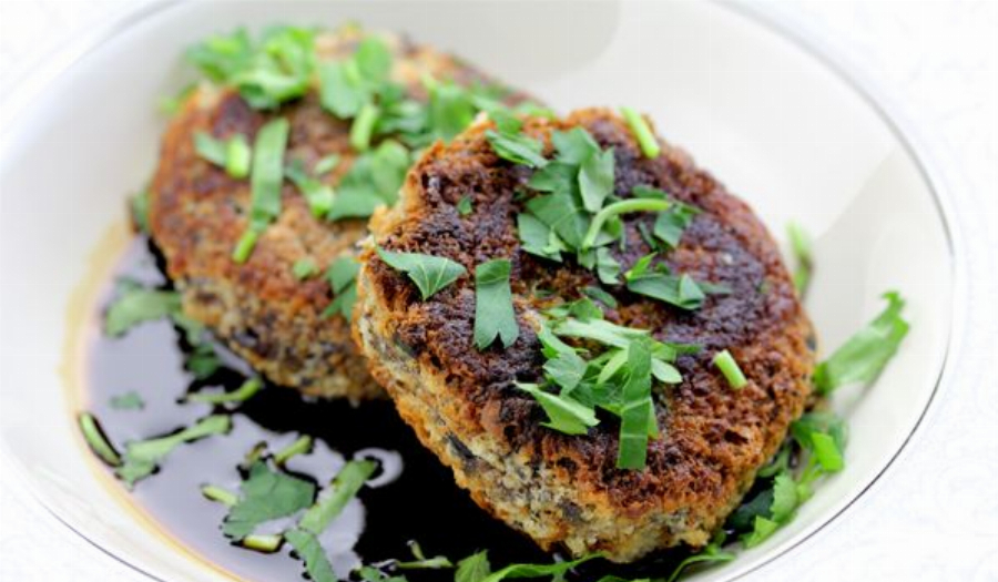 Vegetarian Homemade Black Turtle Bean Patties