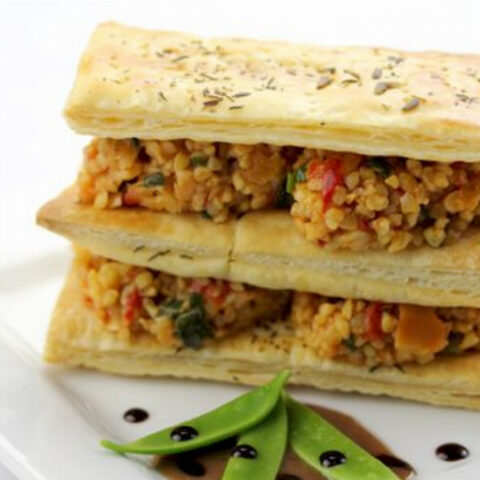 Summery Bulgur Napoleon Recipe