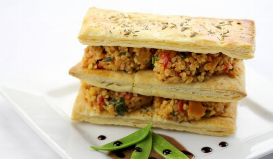 Summery Bulgur Napoleon Recipe