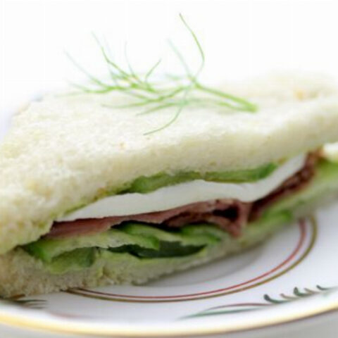 Bresaola and Cucumber Finger Sandwiches