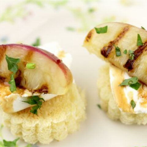 Grilled Nectarine and Goat Cheese Appetizer Recipe