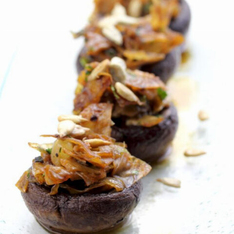 Yuba Stuffed Mushroom Appetizers