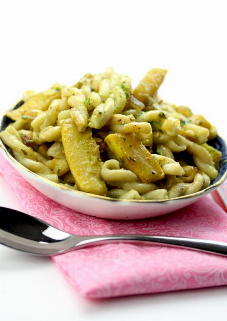 Crookneck Squash Gemelli Pasta (Vegetarian Pasta Recipe)