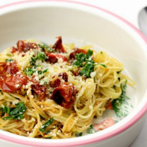 Roasted Cherry Tomato Capellini Pasta