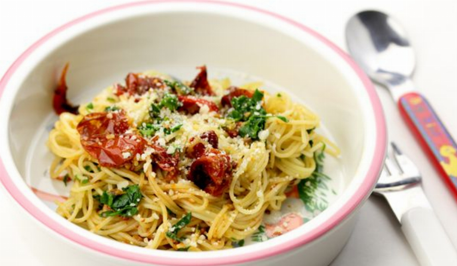 Roasted Cherry Tomato Capellini Pasta