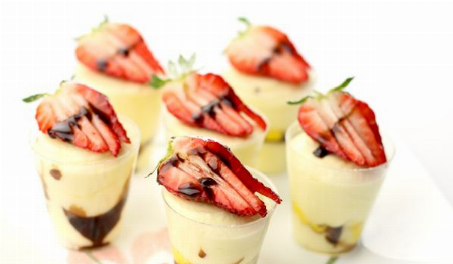 Strawberry Cointreau Shortcake Cups