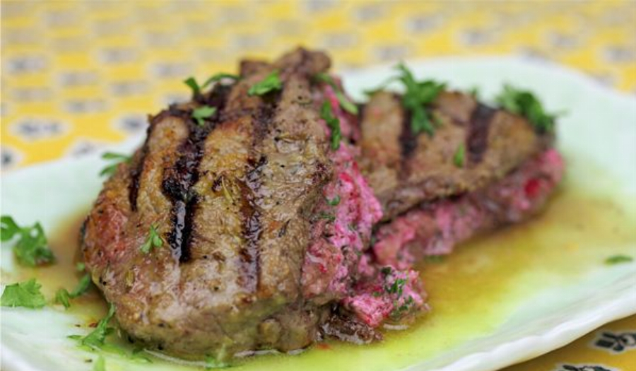 Cranberry Cream Cheese Stuffed Steak Recipe